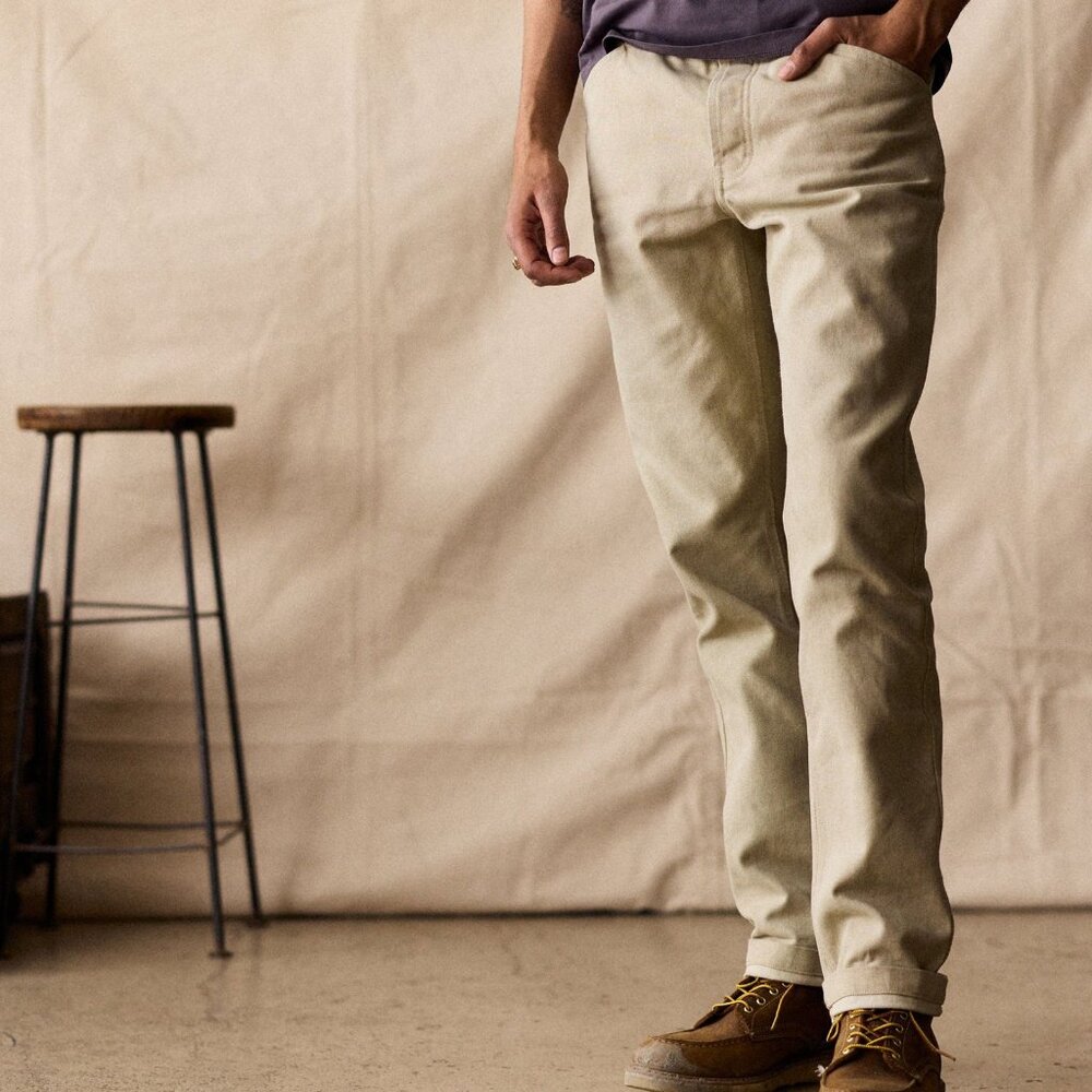 Taylor Stitch | The Camp Pant | Color: Light Khaki Chipped Canvas | Size: 32